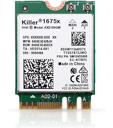 Amazon.com: Killer Series for Intel AX1675x Gaming WiFi 6E Adapter
